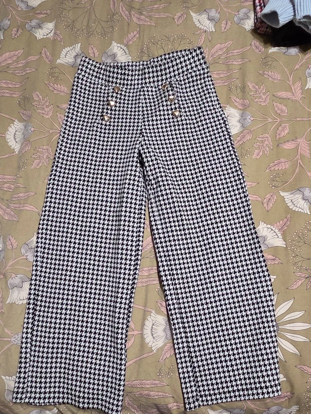 Old Navy Black Cardigan with Pink Smiley Dot Knit